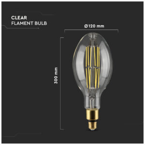 V-TAC Λάμπα LED filament E27 ed120 24W 6400K 160lm/W SKU: 2817