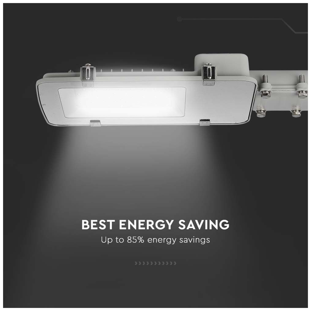 V-TAC Φωτιστικό Δρόμου με Ενσωματωμένο LED σε Γκρι Χρώμα 215271