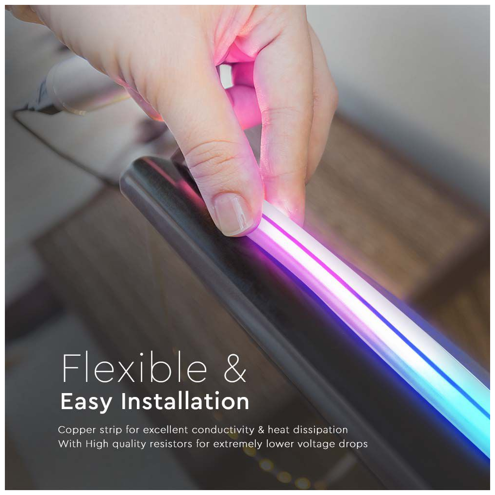 V-TAC Αδιάβροχη Ταινία Neon Flex LED Τροφοδοσίας 220V RGB Μήκους 5m και 60 LED ανά Μέτρο
