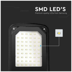 V-TAC Εξωτερικό Φωτιστικό LED Δρόμου 50W με Φυσικό Λευκό Φως Μαύρο 10208