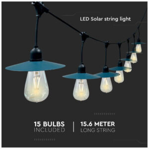 V-TAC Κρεμαστό Ηλιακό Φωτιστικό Γιρλάντα με Θερμό Λευκό Φως