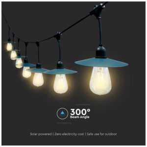 V-TAC Κρεμαστό Ηλιακό Φωτιστικό Γιρλάντα με Θερμό Λευκό Φως