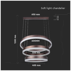 V-TAC Μοντέρνο Κρεμαστό Φωτιστικό με Ενσωματωμένο LED σε Λευκό Χρώμα