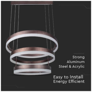 V-TAC Μοντέρνο Κρεμαστό Φωτιστικό με Ενσωματωμένο LED σε Λευκό Χρώμα