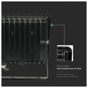 V-TAC Προβολέας LED SMD 100W 8700lm 110° IP65 F-CLASS Μαύρο Σώμα Ψυχρό Λευκό 6723