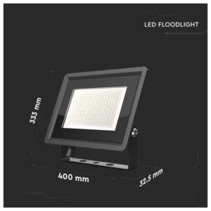 V-TAC Προβολέας LED SMD 200W 17600lm 110° IP65 F-CLASS Μαύρο Σώμα Φυσικό Λευκό 6733