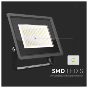 V-TAC Προβολέας LED SMD 200W 17600lm 110° IP65 F-CLASS Μαύρο Σώμα Φυσικό Λευκό 6733