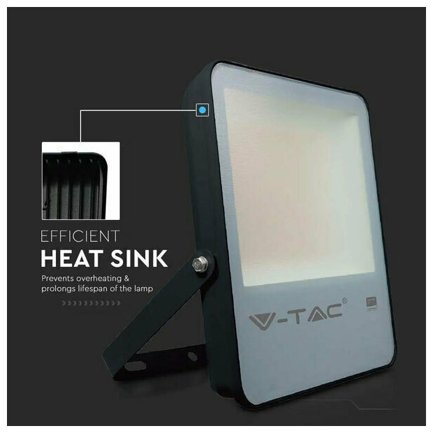 V-TAC Προβολέας LED SMD Evolution 50W 6850lm 137lm/W 100° IP65 Samsung Chip G8 High Lumen Μαύρο Σώμα Ψυχρό Λευκό 20405