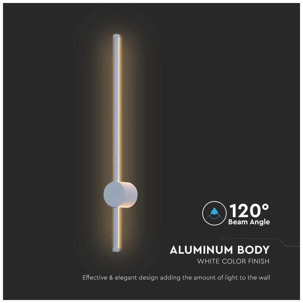 V-TAC Στεγανή Επιτοίχια Πλαφονιέρα Εξωτερικού Χώρου με Ενσωματωμένο LED σε Λευκό Χρώμα 6832