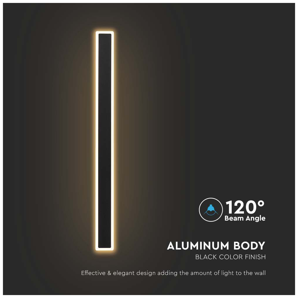 V-TAC Στεγανή Επιτοίχια Πλαφονιέρα Εξωτερικού Χώρου με Ενσωματωμένο LED σε Μαύρο Χρώμα 6831