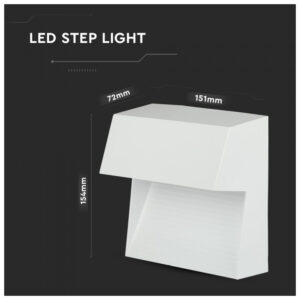 V-TAC Στεγανή Επιτοίχια Πλαφονιέρα Εξωτερικού Χώρου σε Λευκό Χρώμα 121402