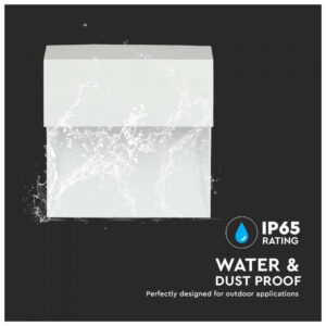 V-TAC Στεγανή Επιτοίχια Πλαφονιέρα Εξωτερικού Χώρου σε Λευκό Χρώμα 121402