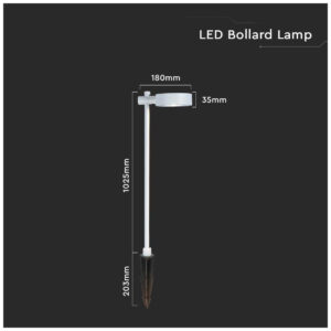 V-TAC Στεγανό Φωτιστικό Led Καρφωτό 6836