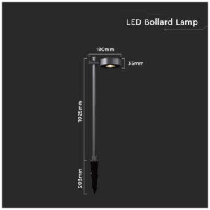 V-TAC Στεγανό Φωτιστικό Led Καρφωτό 6838