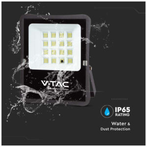 V-TAC Στεγανός Ηλιακός Προβολέας IP65 Ισχύος 12W με Τηλεχειριστήριο και Ψυχρό Λευκό Φως σε Μαύρο χρώμα 6966