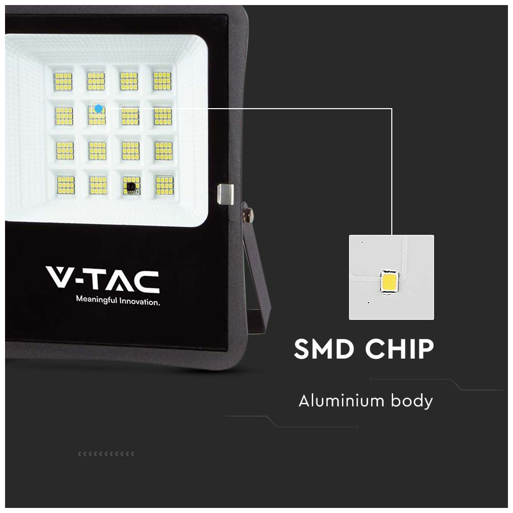 V-TAC Στεγανός Ηλιακός Προβολέας IP65 Ισχύος 12W με Τηλεχειριστήριο και Ψυχρό Λευκό Φως σε Μαύρο χρώμα 6966