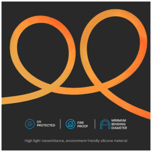 V-TAC Ταινία Neon Flex LED 12W με Πορτοκαλί Φως Μήκους 10m 24V 360° Amber 6873