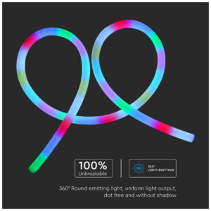 V-TAC Ταινία Neon Flex LED Τροφοδοσίας 24V RGB Μήκους 5m