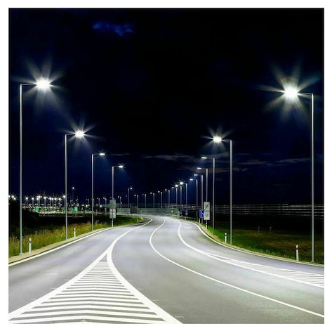 V-TAC Φωτιστικό Δρόμου LED SLIM 100W 100° 11000lm IP65 Samsung Chip Ψυχρό Λευκό Γκρι Σώμα 20427