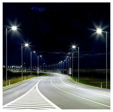 V-TAC Φωτιστικό Δρόμου LED SLIM 150W 120° 20300lm Samsung Chip Φυσικό Λευκό Γκρι Σώμα IP65 21962