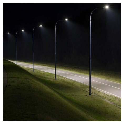 V-TAC Φωτιστικό Δρόμου LED SLIM 30W 120° 4050lm Samsung Chip Ψυχρό Λευκό Γκρι Σώμα IP65 21957