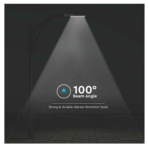 V-TAC Φωτιστικό Δρόμου LED SLIM 70W 100° 7500lm IP65 Samsung Chip Ψυχρό Λευκό Γκρι Σώμα 20439