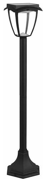 V-TAC Ηλιακό Φωτιστικό Κήπου Κολωνάκι LED 2W 110lm 170° Αδιάβροχο IP44 Επιδαπέδιο Ζεστό+Ψυχρό Λευκό Μαύρο Ματ Σώμα 2894