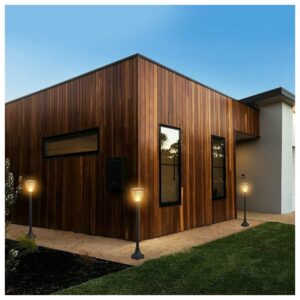 V-TAC Ηλιακό Φωτιστικό Κήπου Κολωνάκι LED 2W 110lm 170° Αδιάβροχο IP44 Επιδαπέδιο Ζεστό+Ψυχρό Λευκό Μαύρο Ματ Σώμα 2894