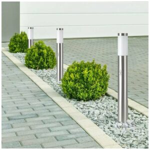 V-TAC Φωτιστικό Κολωνάκι Εξωτερικού Χώρου E27 σε Ασημί Χρώμα 80cm με Ανιχνευτή Κίνησης 8960