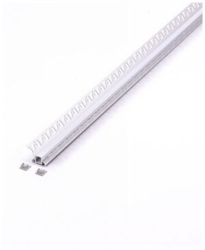 V-TAC Προφίλ Αλουμινίου για Ταινίες LED Γυψοσανίδας Γωνιακό Εσωτερικά 2m Ασημί 3362