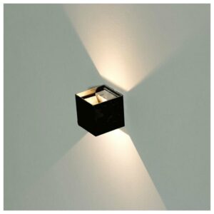 V-TAC Επιτοίχιο Φωτιστικό LED 5W 230V 5°-120° 700lm IP65 Τετράγωνο Up-Down Μαύρο 3000Κ Θερμό Λευκό 217078