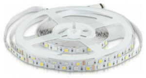 V-TAC Ταινία LED SMD 12V 8W 357lm/m 60LEDs/m 120° IP20 RGB + Φυσικό Λευκό 212552 (5 μέτρα).