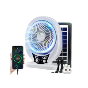 Επαναφορτιζόμενος Ηλιακός Ανεμιστήρας με 2 Λάμπες Led Andowl