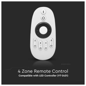V-TAC Ασύρματο Τηλεχειριστήριο 4 Ζωνών για Ταινίες LED Άσπρο 2918