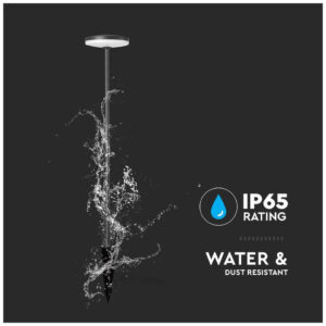 V-TAC Εξωτερικό Επιδαπέδιο Φωτιστικό LED Αλουμινίου 12W 230V 1135lm 180° IP65 Ø150x800mm με Τοποθέτηση 2σε1 Ανθρακί Σώμα Ζεστό Λευκό 23021