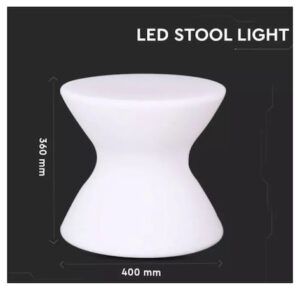 V-TAC Εξωτερικό φωτιστικό LED μπαταρίας 1.5W RGB σκαμπό επαναφορτιζόμενο SKU: 40231