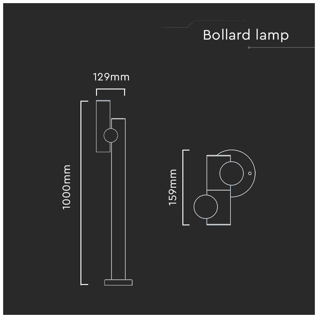 V-TAC Επιδαπέδιο Φωτιστικό Κήπου Διπλό Σποτ LED 4W 390lm 90° IP44 Περιστρεφόμενο Ζεστό Λευκό Μαύρο Σώμα 10475