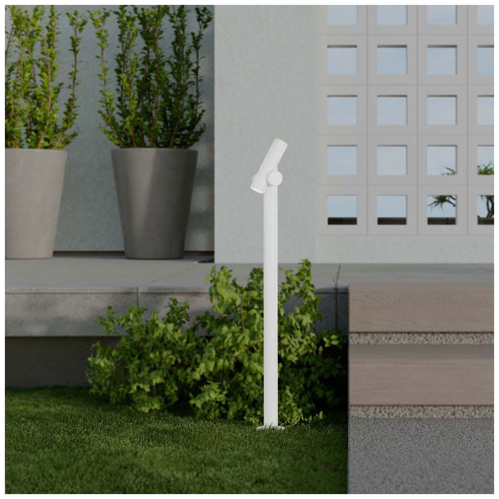 V-TAC Επιδαπέδιο Φωτιστικό Κήπου Διπλό Σποτ LED 4W 390lm 90° IP44 Περιστρεφόμενο Ζεστό Λευκό Άσπρο Σώμα 10476