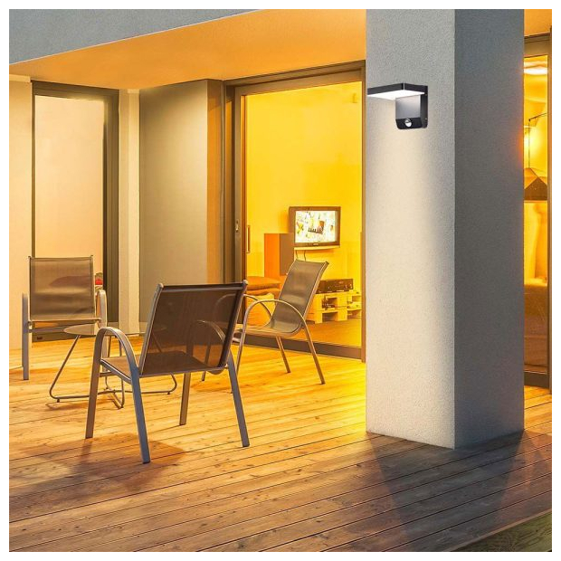 V-TAC Επιτοίχιο Φωτιστικό-Απλίκα LED 17W 230V 350° 2520lm IP65 με Αισθητήρα Κίνησης Ζεστό Λευκό Μαύρο 2948