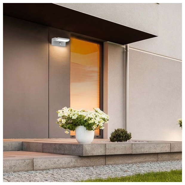 V-TAC Επιτοίχιο Φωτιστικό-Απλίκα LED 17W 230V 350° 2520lm IP65 με Αισθητήρα Κίνησης Φυσικό Λευκό Μαύρο 2941