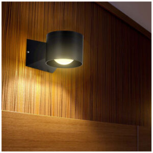 V-TAC Επιτοίχιο Φωτιστικό Κήπου LED Up-Down 5W 465lm 90° IP65 Φυσικό Λευκό Μαύρο Σώμα 10446