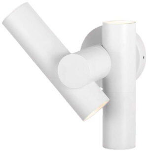 V-TAC Επιτοίχιο Φωτιστικό Κήπου Διπλό Σποτ LED 6W 620lm 90° IP44 Ζεστό Λευκό Άσπρο Σώμα 10474