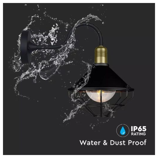 V-TAC Επιτοίχιο αδιάβροχο φωτιστικό ABS & μέταλλο με ροζ χαλκό χρώμα σώματος SKU: 8973