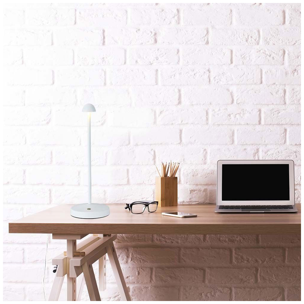 V-TAC Επιτραπέζιο Φωτιστικό 1.6W 130lm 120° IP20 CCT 3σε1 Επαναφορτιζόμενο Touch Dimmable Άσπρο Σώμα 10329