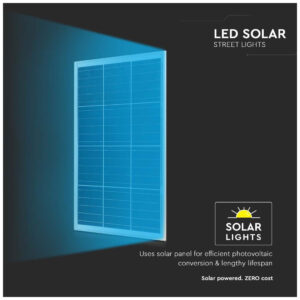 V-TAC Ηλιακό Φωτιστικό Δρόμου LED 300W 120° 3500lm IP65 με Αισθητήρα Κίνησης και Τηλεχειριστήριο Ψυχρό Λευκό Γκρι Σώμα 6758