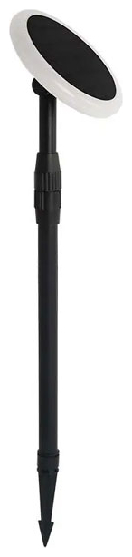 V-TAC Ηλιακό Φωτιστικό Κήπου LED SMD 2σε1 3W Αδιάβροχο IP65 260lm 360° με Ρυθμιζόμενη Κεφαλή και Ύψος Φυσικό Λευκό Μαύρο Σώμα 2τμχ./συσκ. 6667