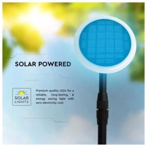 V-TAC Ηλιακό Φωτιστικό Κήπου LED SMD 2σε1 3W Αδιάβροχο IP65 260lm 360° με Ρυθμιζόμενη Κεφαλή και Ύψος Φυσικό Λευκό Μαύρο Σώμα 2τμχ./συσκ. 6667