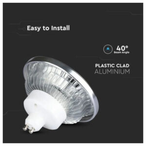 V-TAC Λάμπα LED Spot GU10 AR111 COB 12W ψυχρό λευκό 6400K 40° αλουμίνιο σώμα SKU: 214225