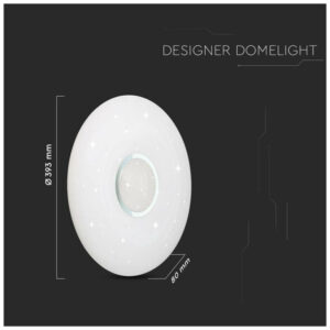 V-TAC Πλαφονιέρα LED Designer 20W40W20W Στρογγυλή Dimmable 3 σε 1