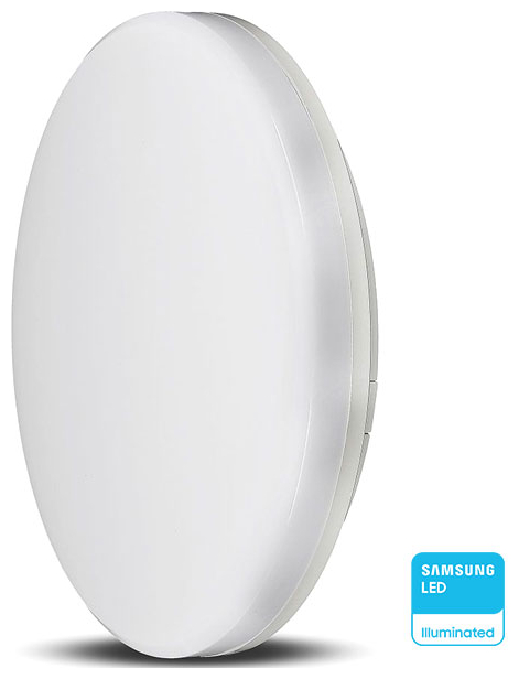 V-TAC Πλαφονιέρα Στρογγυλή LED 15W 230V 110° 1850lm IP44 Samsung Chip Ζεστό Λευκό 2113889